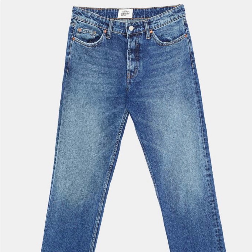 Zara High Rise Straight Leg Jeans - Picture 4 of 5
